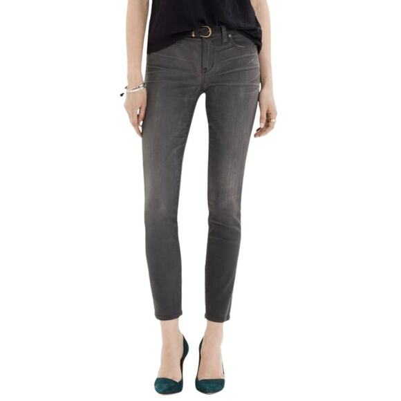 MADEWELL Jeans Skinny Gray Boulder Wash Stretch Ankle Length Mid Rise B0574 28 - Picture 1 of 8